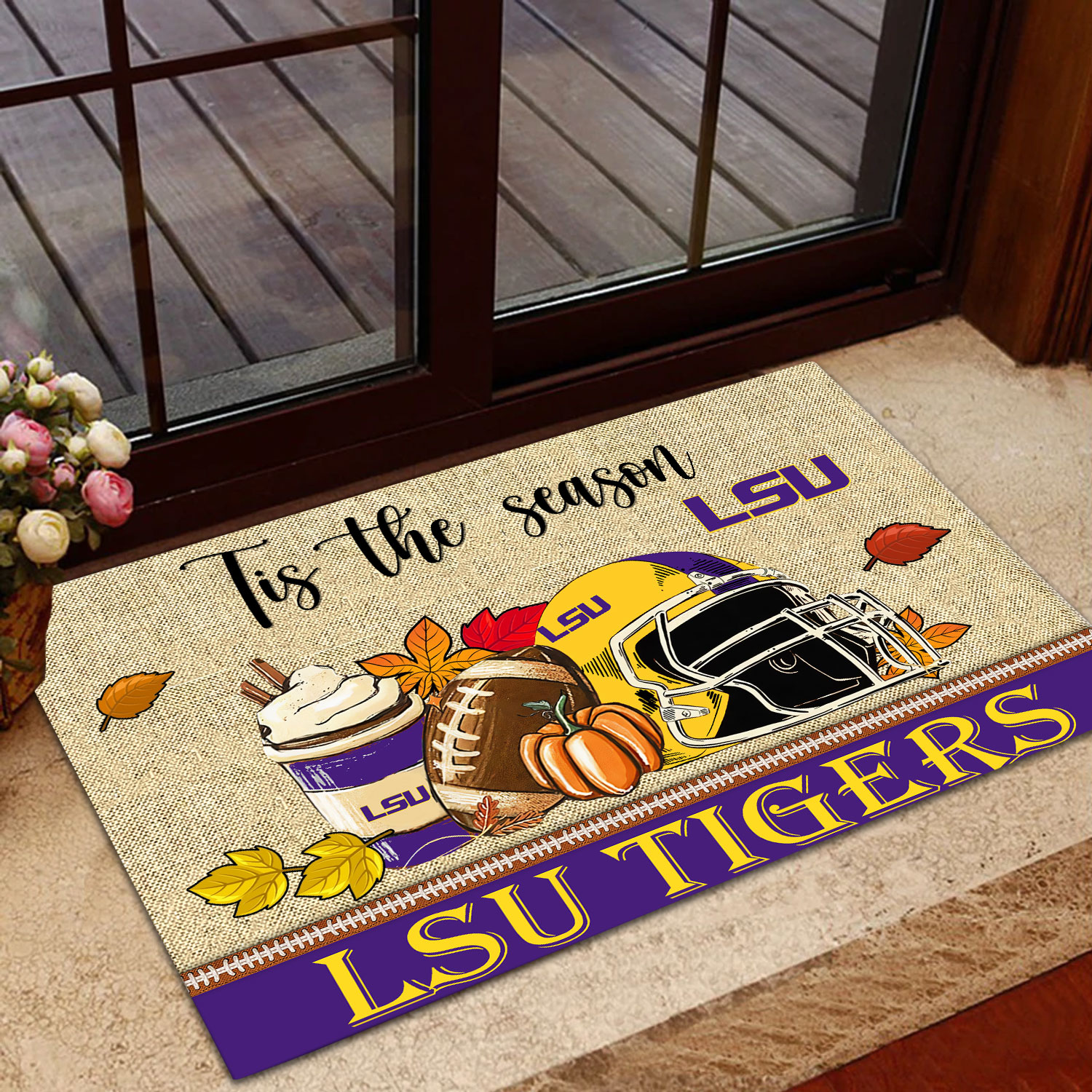 Sportswearmerch LSU Tigers NCAA Fall Football Custom Doormat For Fan