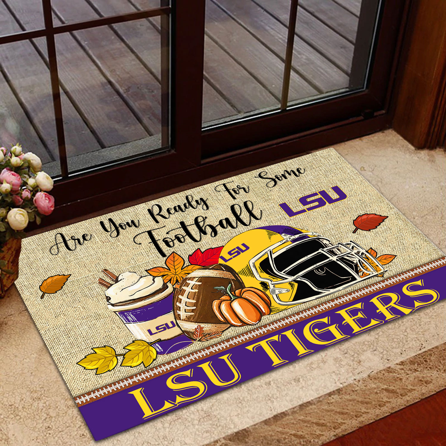 Sportswearmerch LSU Tigers NCAA Fall Football Custom Doormat For Fan