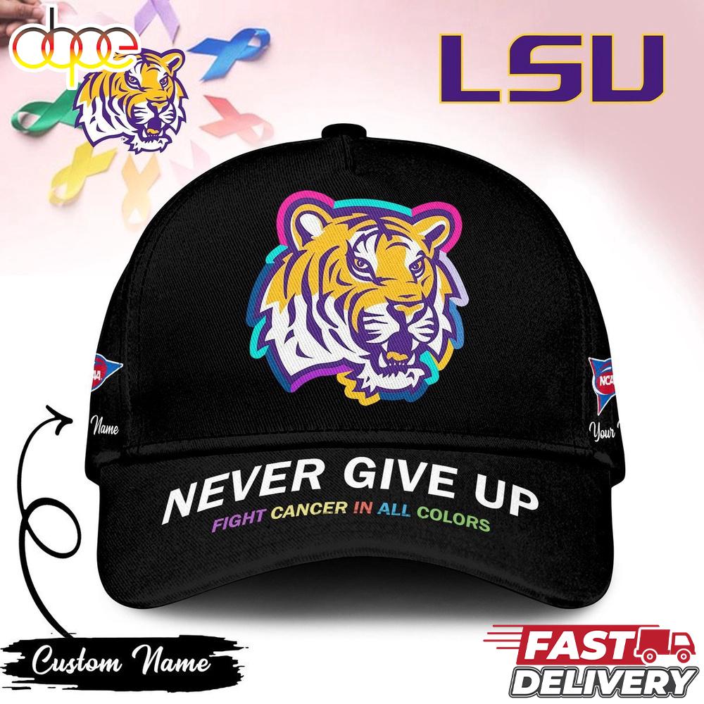 Sportswearmerch LSU Tigers NCAA Fight Cancer In Classic Cap For Fan