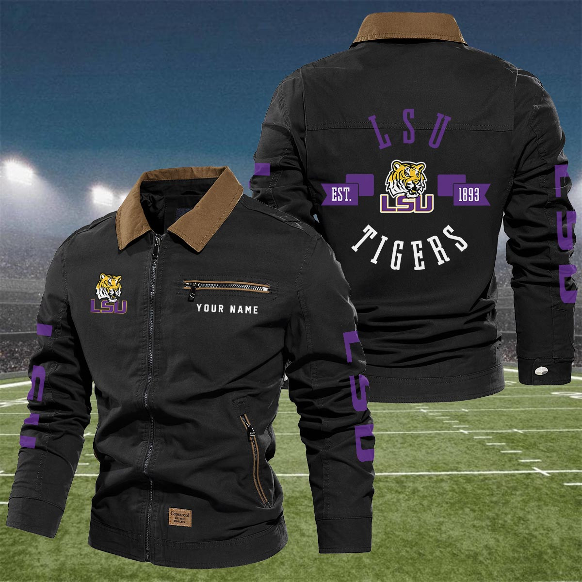 Sportswearmerch LSU Tigers NCAA Lapel Jacket For Fan