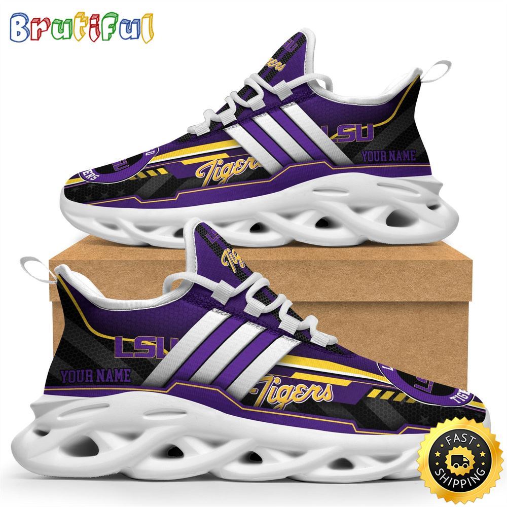 Sportswearmerch LSU Tigers NCAA Max Soul Shoes Sneakers For Fan