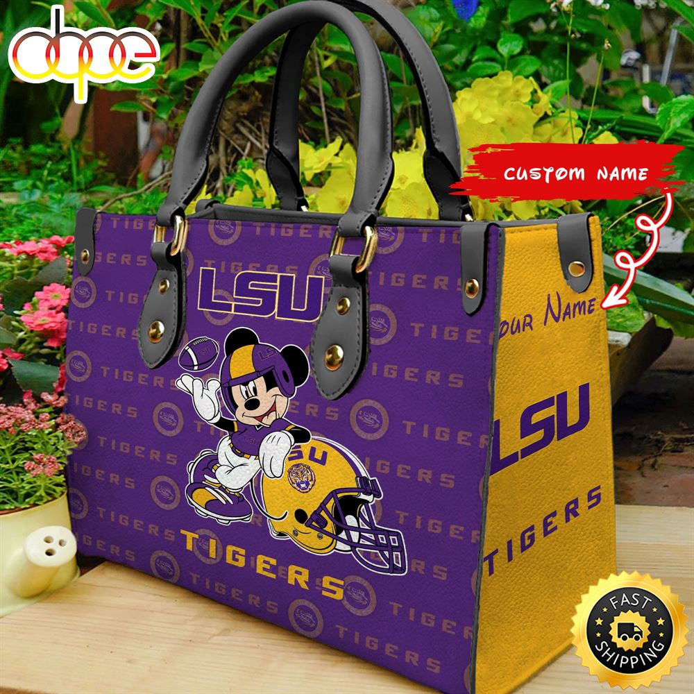 Sportswearmerch Lsu Tigers NCAA Mickey Leather Bag For Fan
