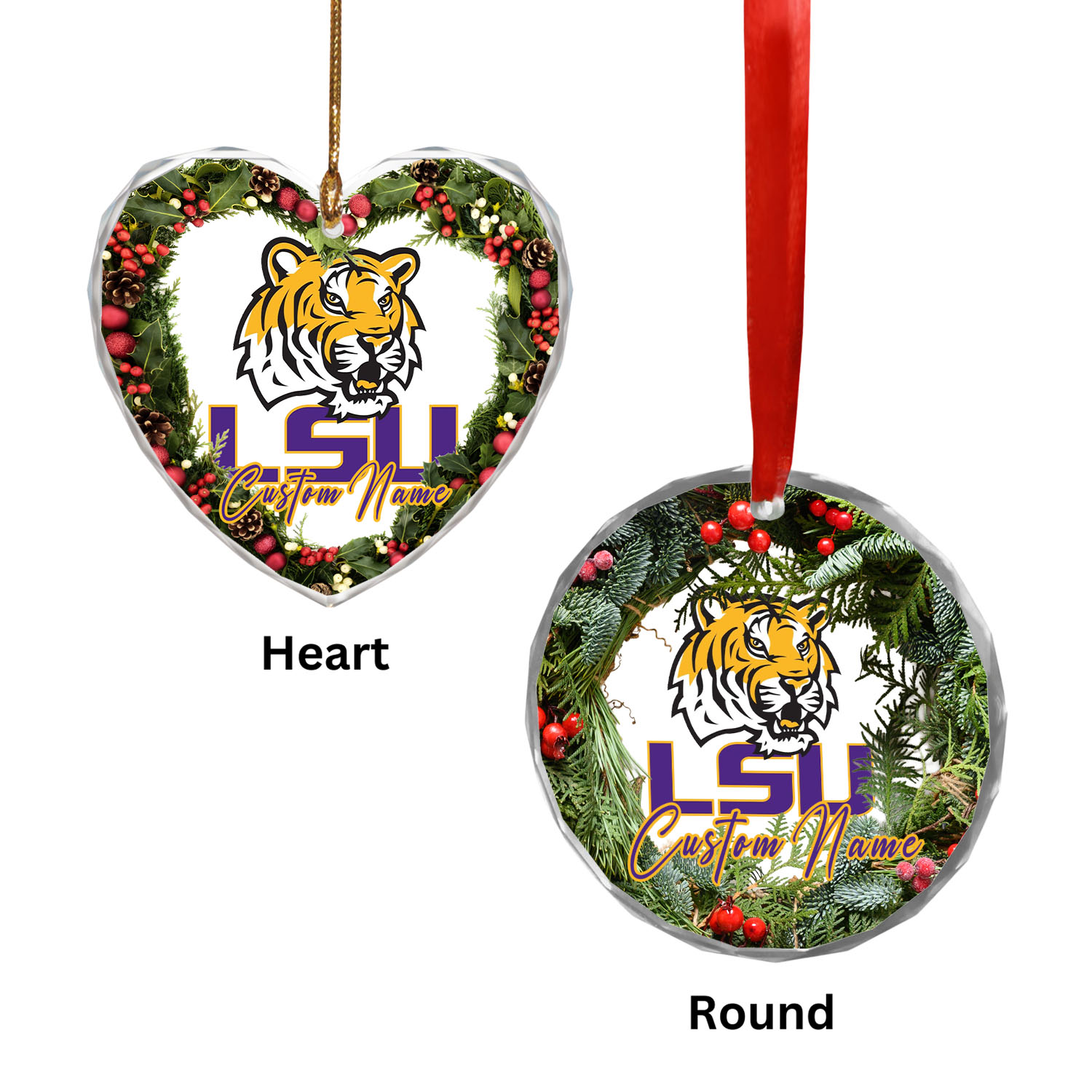Sportswearmerch LSU Tigers NCAA x Christmas Glass Ornament Gift For Fans