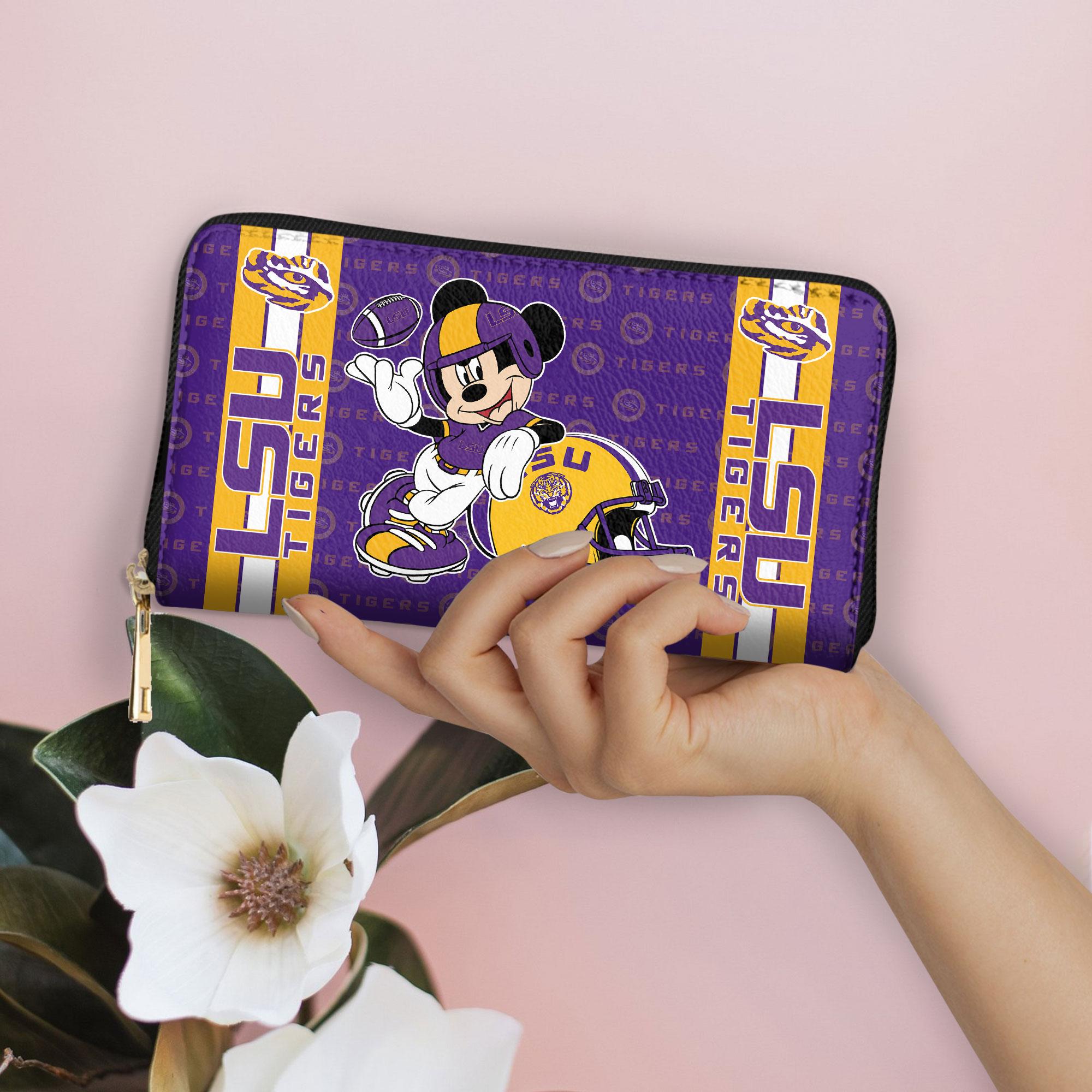 Sportswearmerch LSU Tigers NCAA x Mickey Women Leather Handbag For Fan