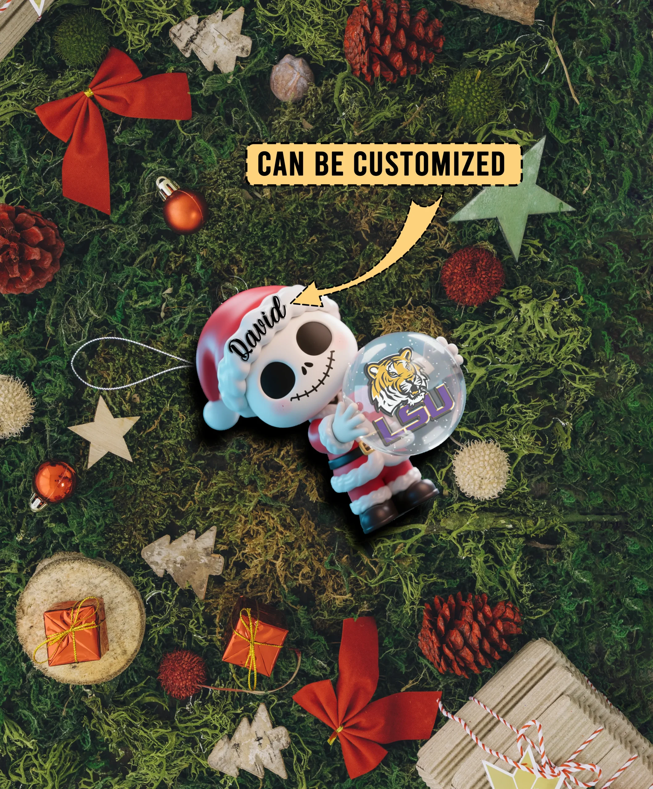 Sportswearmerch LSU Tigers NCAA x The Nightmare Before Christmas Acrylic Ornament Gift For Fans