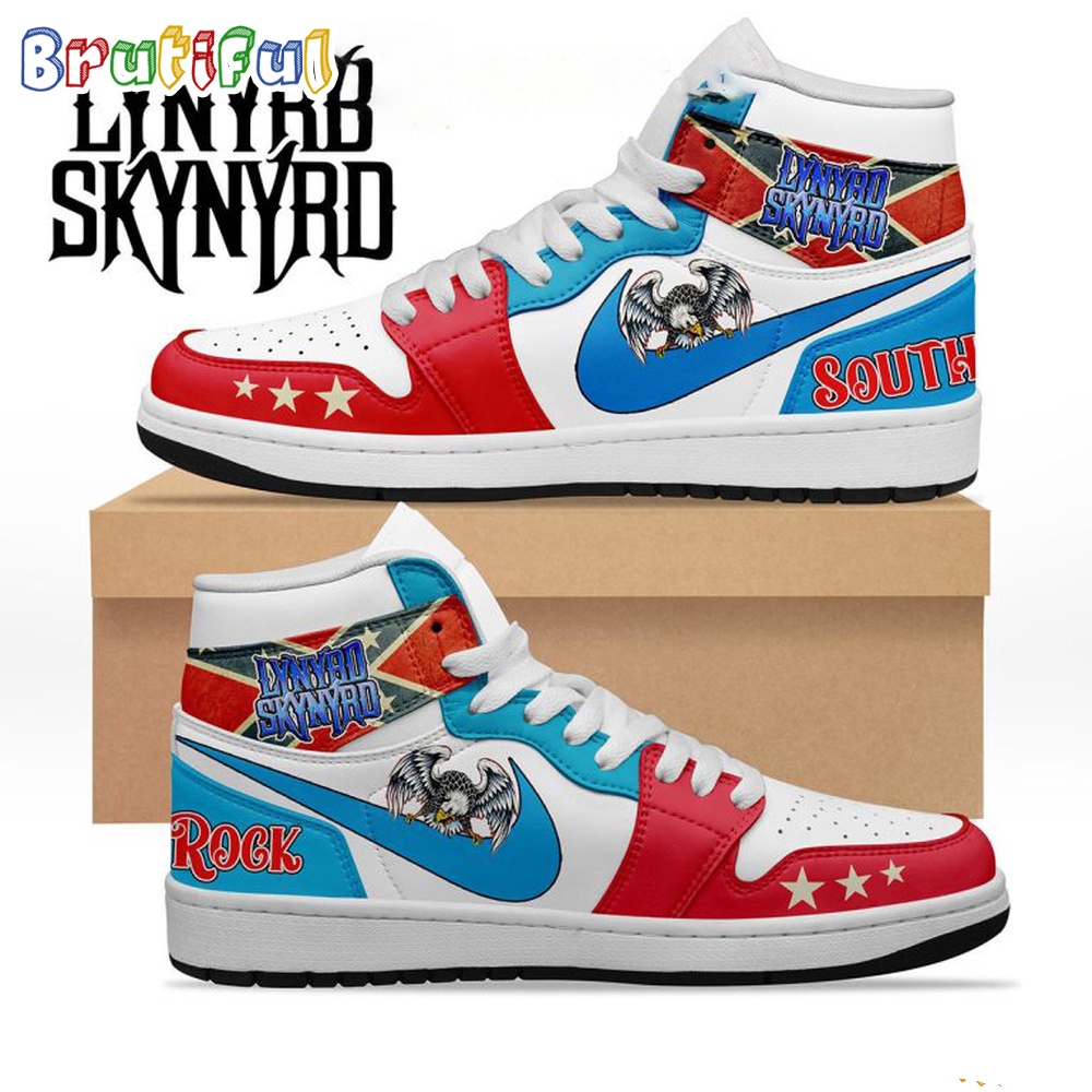 Sportswearmerch Lynyrd Skynyrd Music Tour South Rock Fan AJ1 High Sneakers Shoes For Men And Women