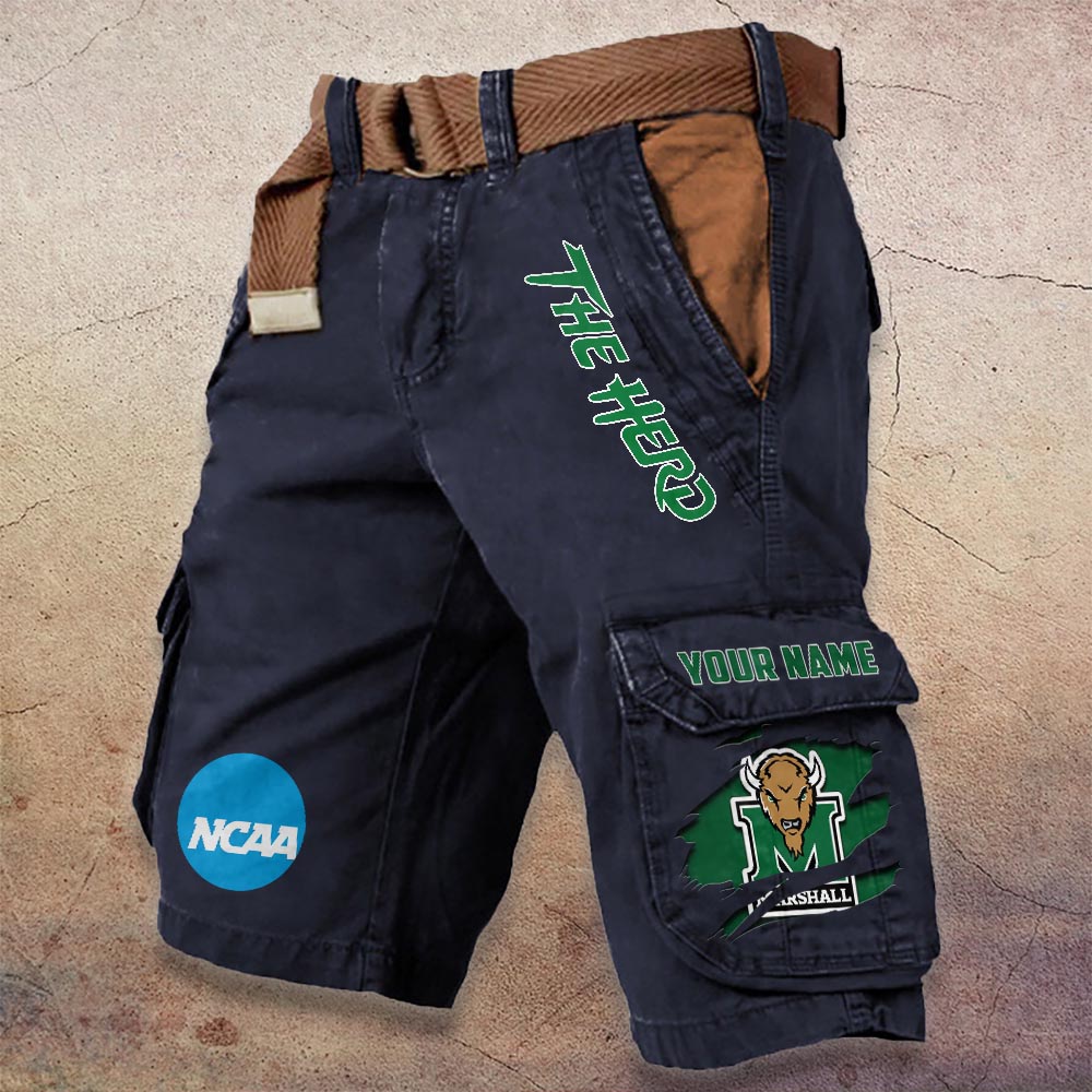 Sportswearmerch Marshall Thundering Herd NCAA Denim Short For Fan