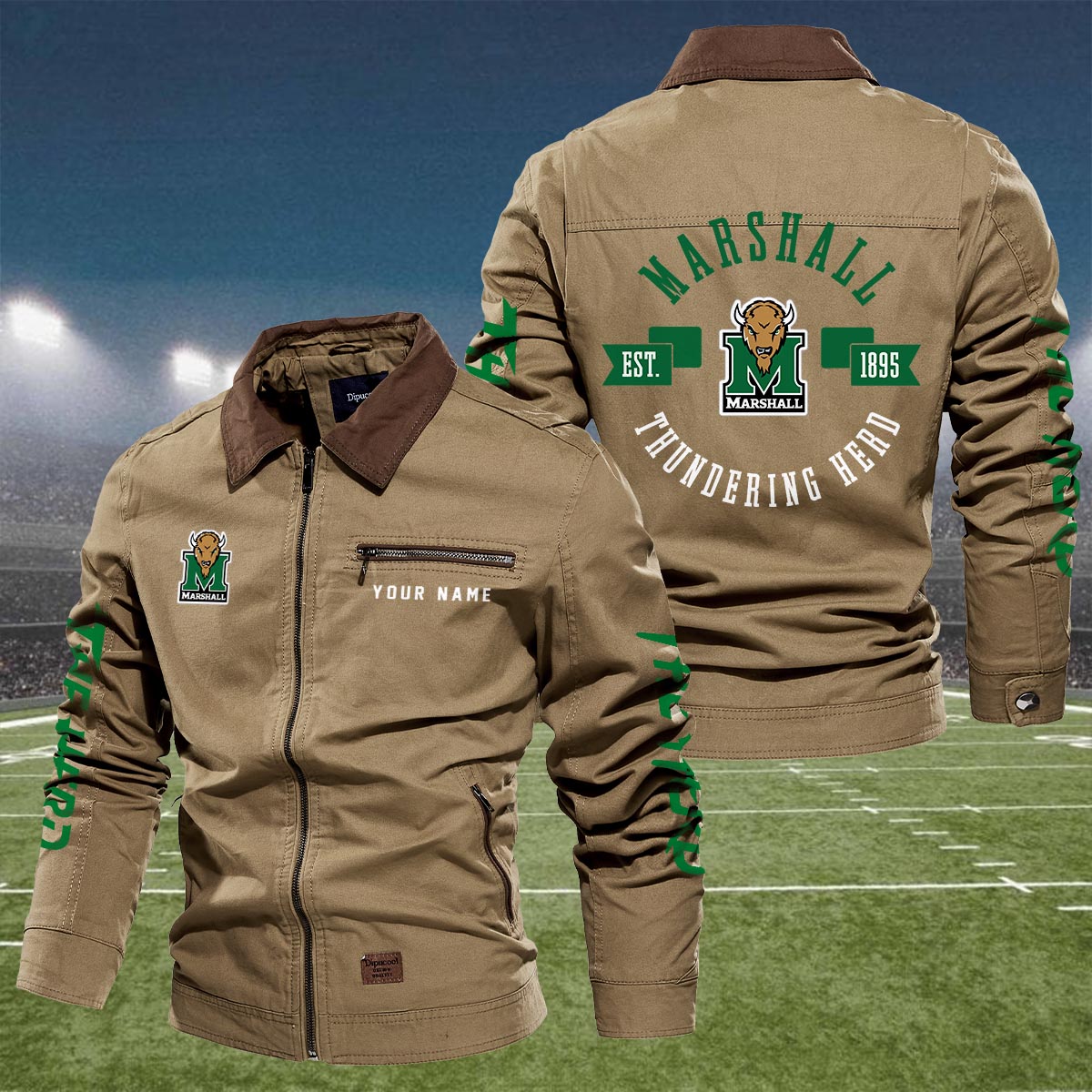 Sportswearmerch Marshall Thundering Herd NCAA Lapel Jacket For Fan
