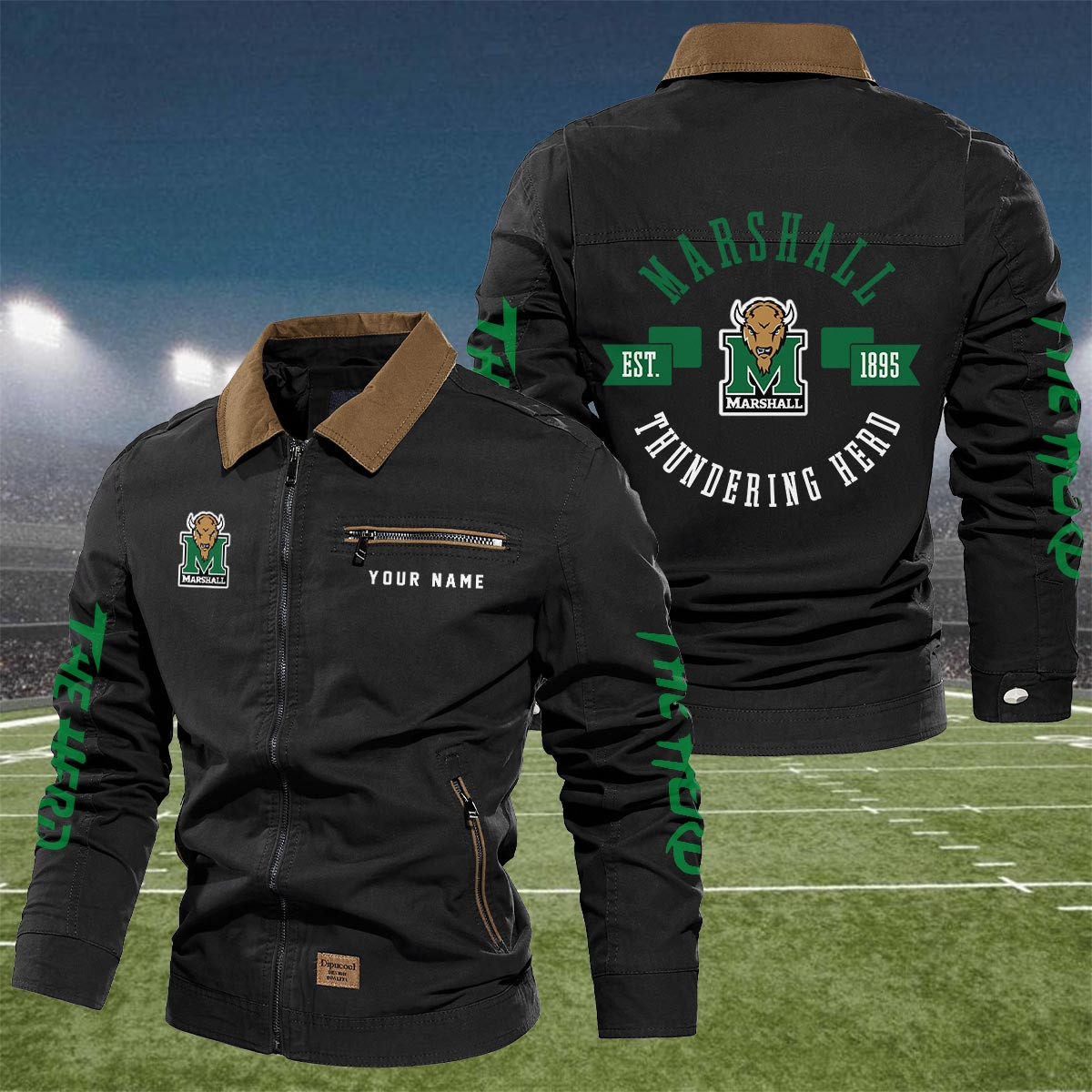 Sportswearmerch Marshall Thundering Herd NCAA Lapel Jacket For Fan