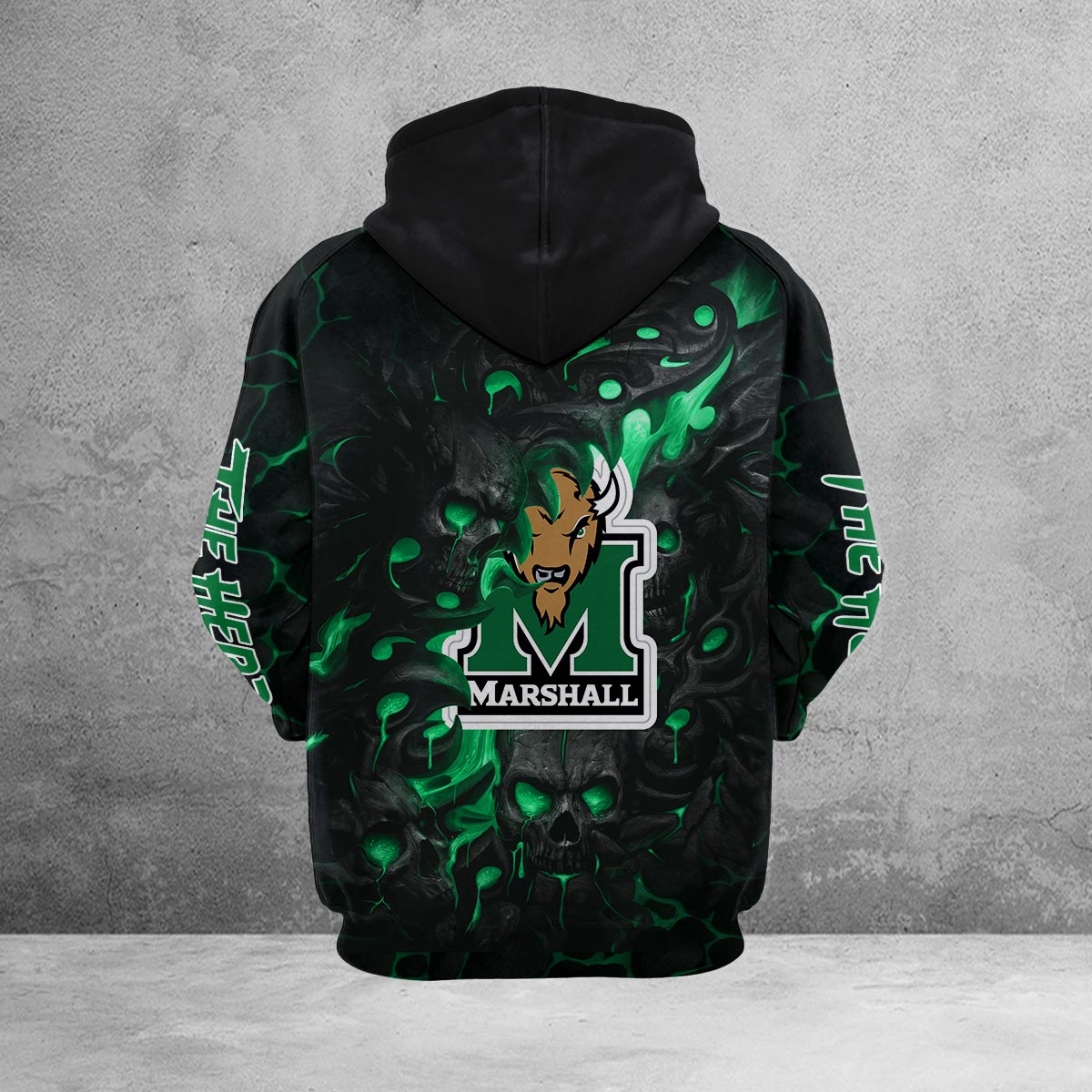 Sportswearmerch Marshall Thundering Herd NCAA Lava Skull Hoodie For Fan