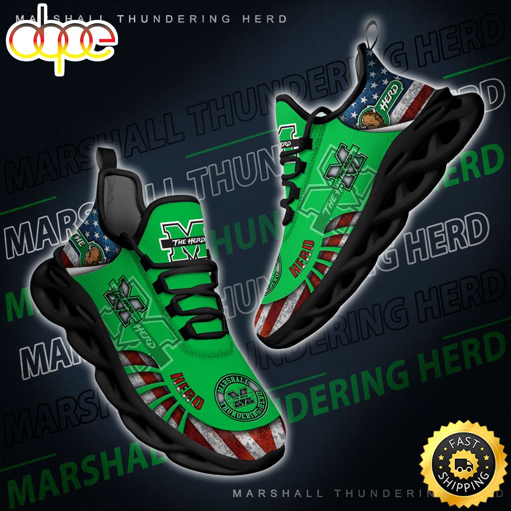 Sportswearmerch Marshall Thundering Herd NCAA Max Soul Shoes Sneakers For Men And Women