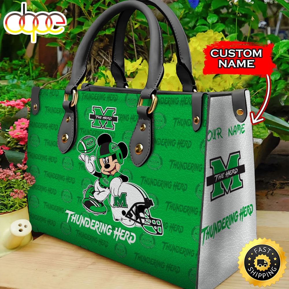Sportswearmerch Marshall Thundering Herd NCAA Mickey Leather Bag For Fan