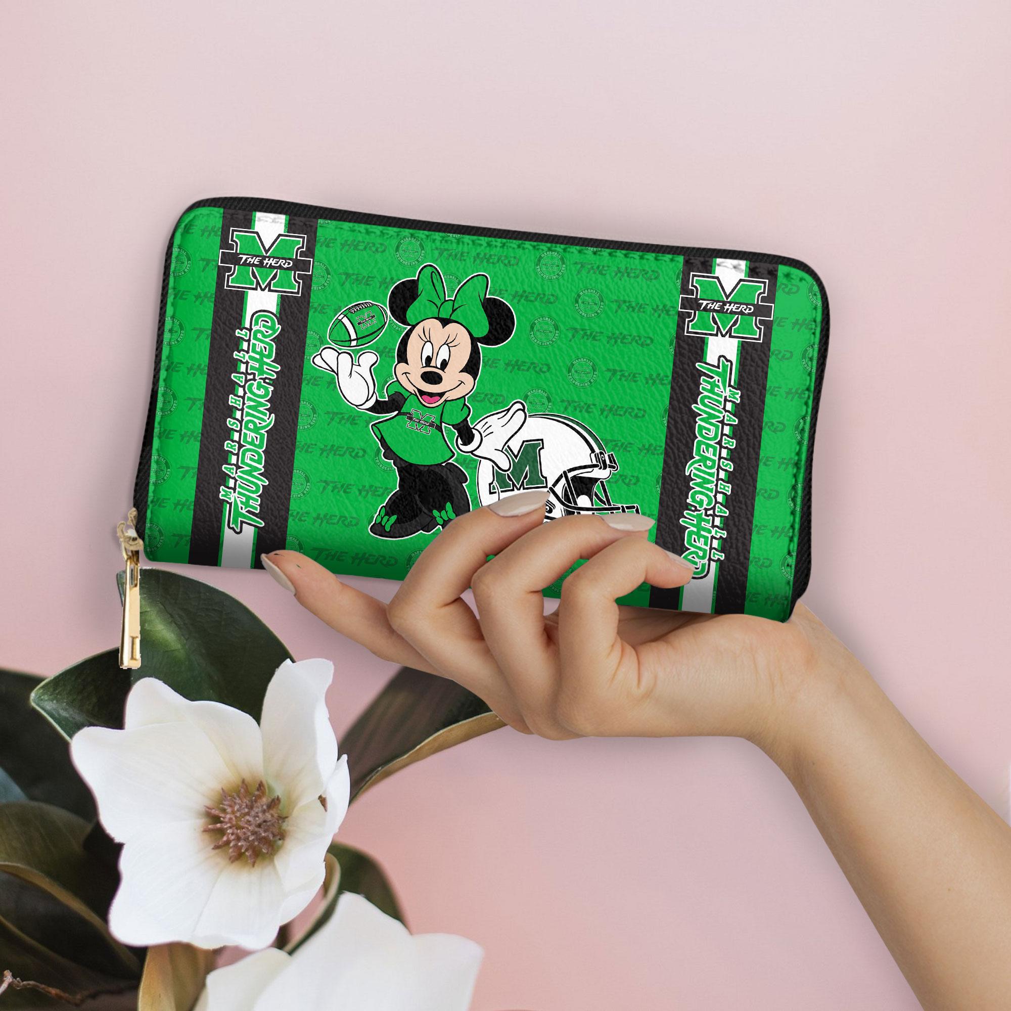 Sportswearmerch Marshall Thundering Herd NCAA x Minnie Women Leather Handbag For Fan