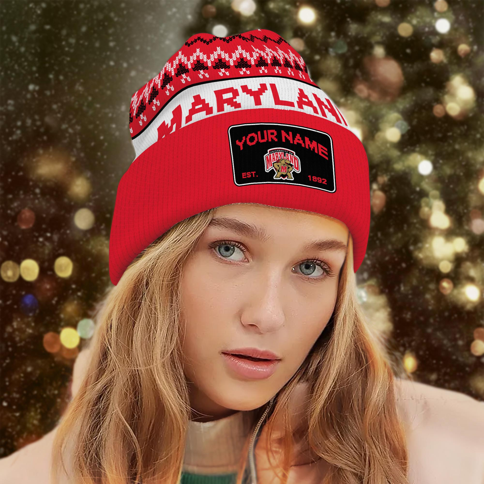 Sportswearmerch Maryland Terrapins NCAA Christmas Beanie Hat For Fan