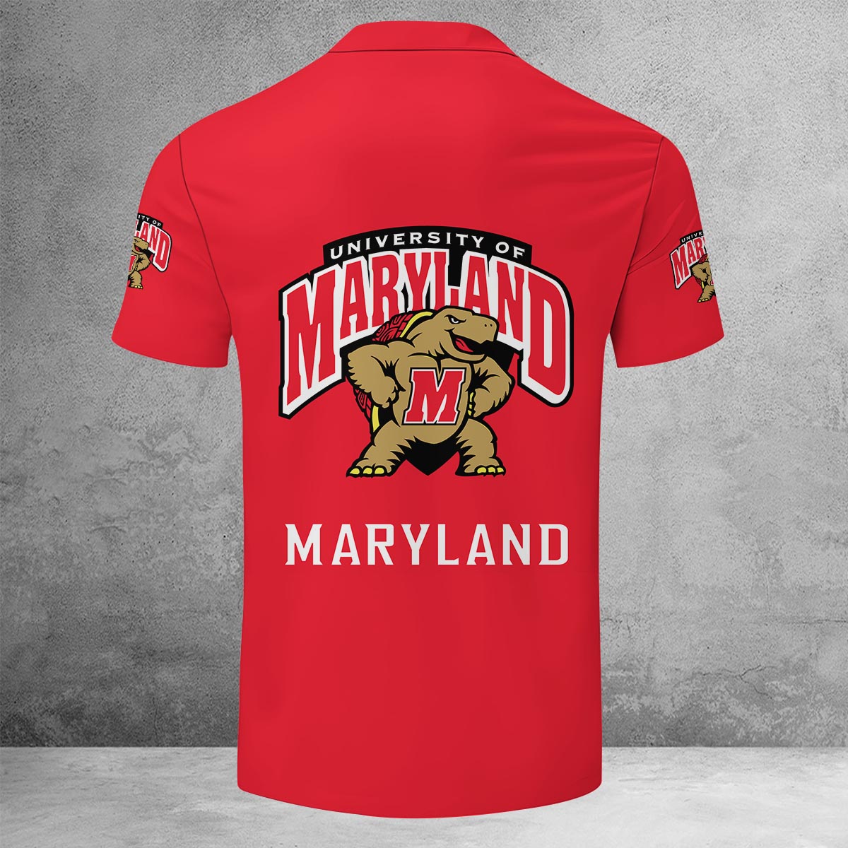 Sportswearmerch Maryland Terrapins NCAA Lapel Zip Polo Shirt For Fan