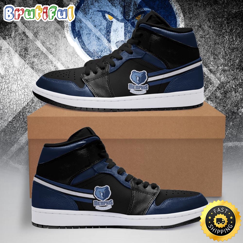 Sportswearmerch Memphis Grizzlies NBA AJ1 High Sneakers Shoes For Men And Women
