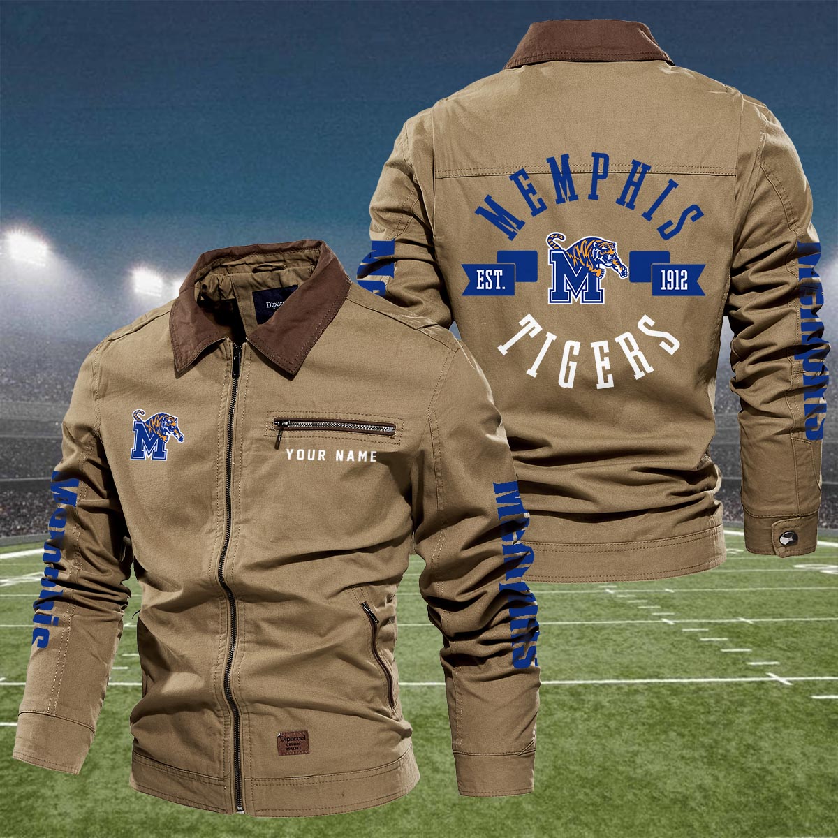 Sportswearmerch Memphis Tigers NCAA Lapel Jacket For Fan