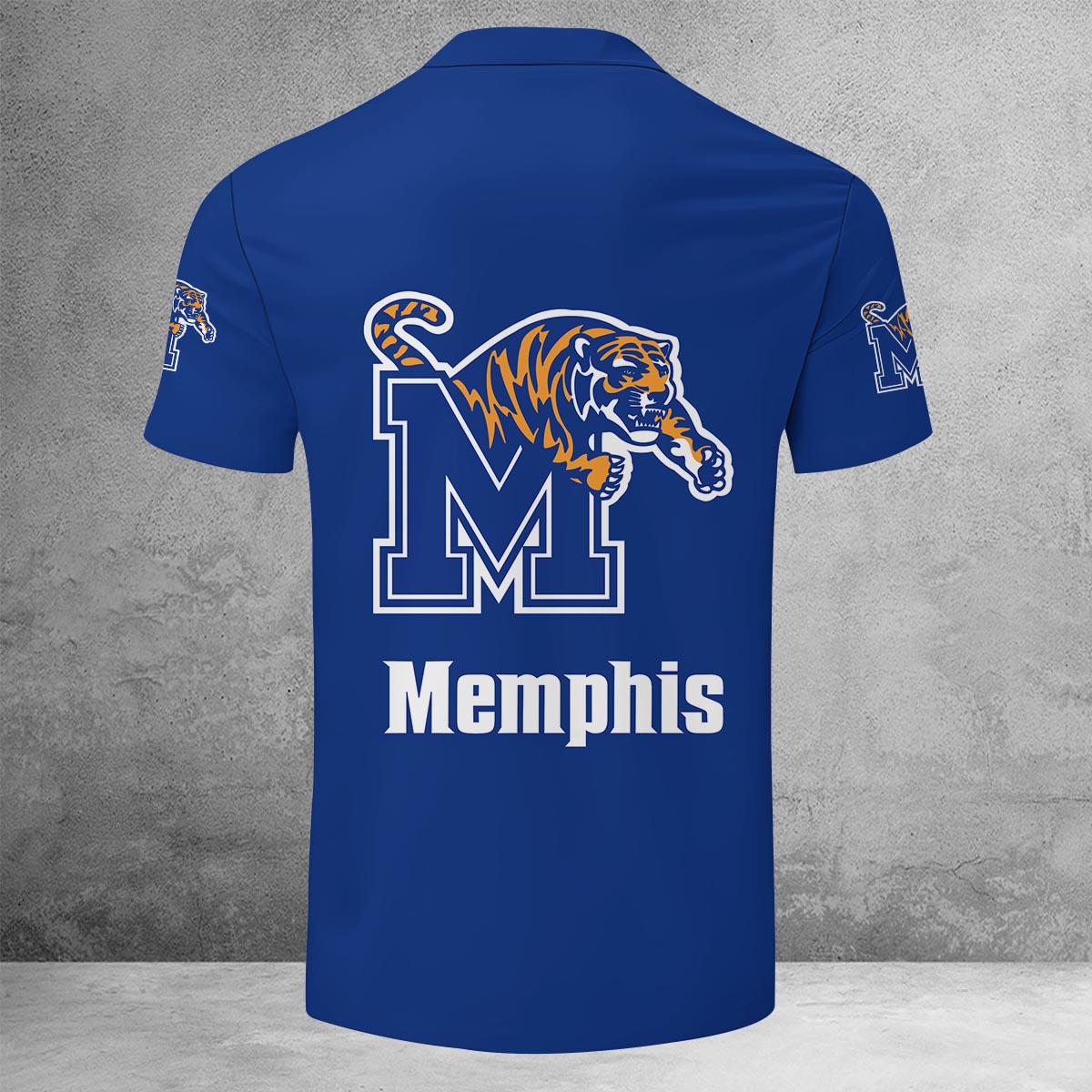 Sportswearmerch Memphis Tigers NCAA Lapel Zip Polo Shirt For Fan