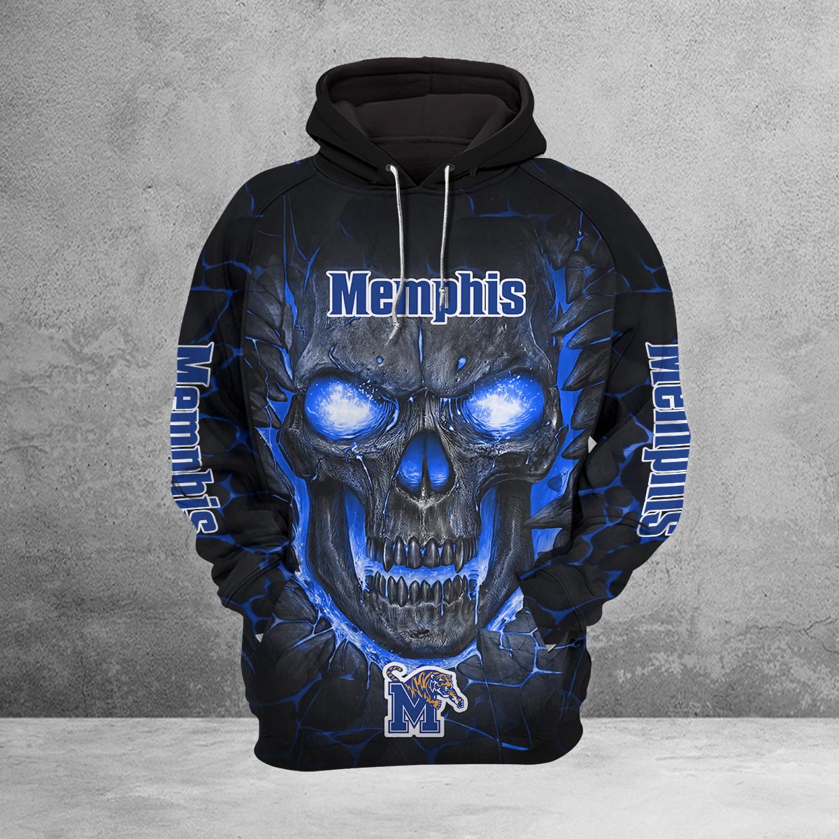 Sportswearmerch Memphis Tigers NCAA Lava Skull Hoodie For Fan