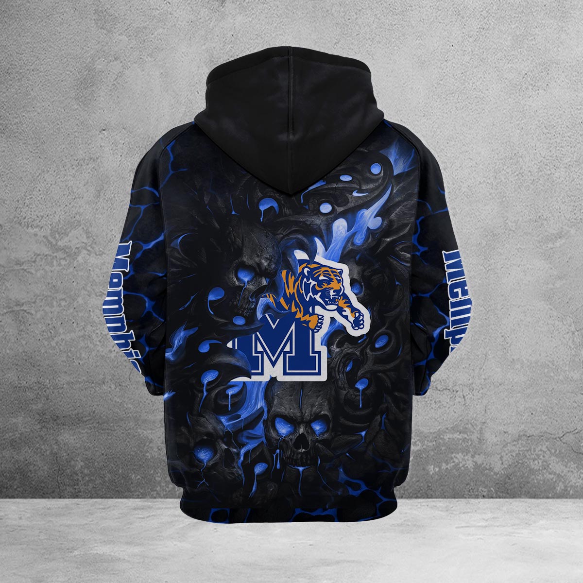 Sportswearmerch Memphis Tigers NCAA Lava Skull Hoodie For Fan