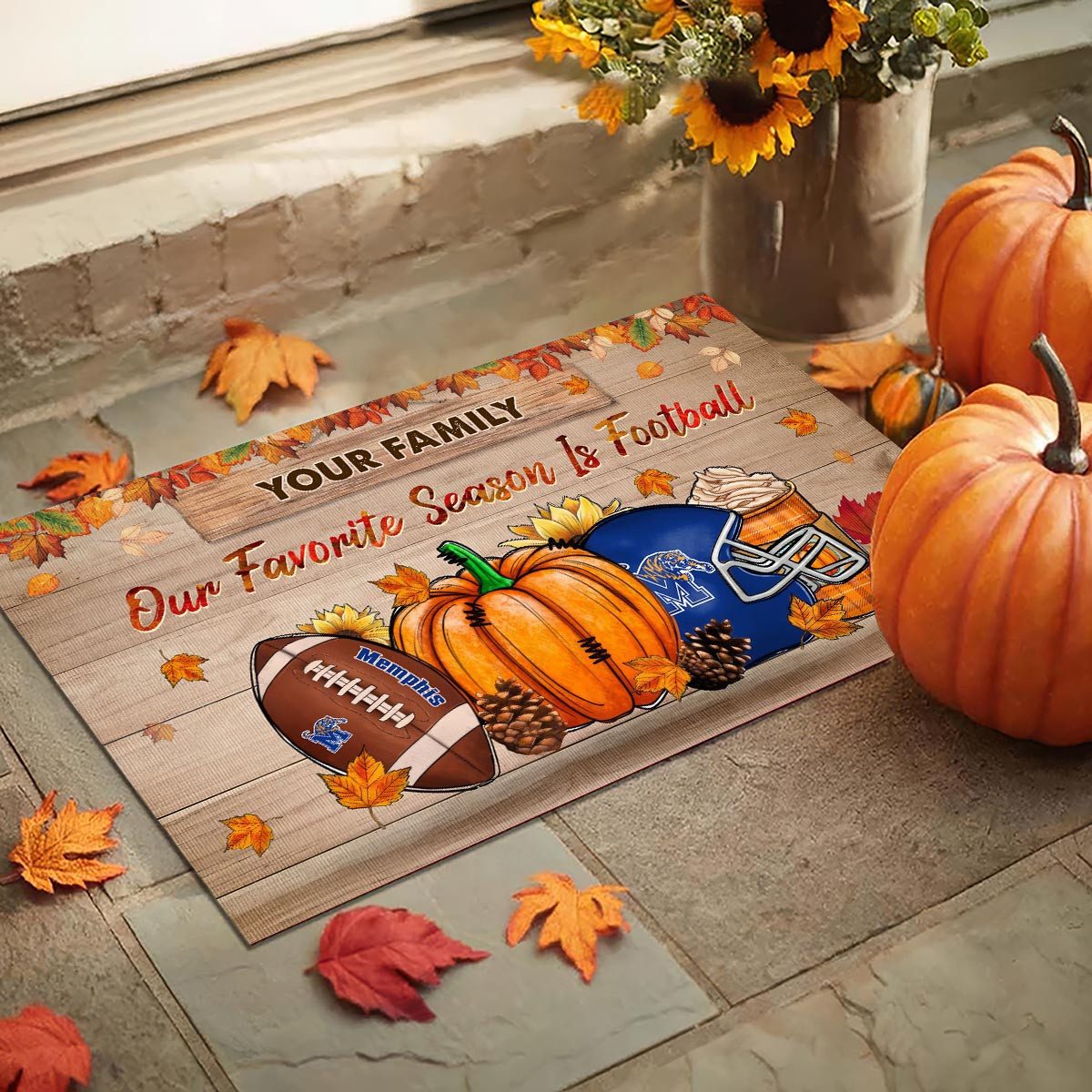 Sportswearmerch Memphis Tigers NCAA Our Favorite Season is Football Doormat For Fan