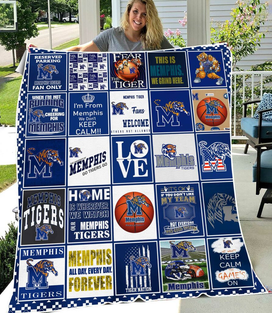 Sportswearmerch Memphis Tigers NCAA Quilt Blanket For Fan