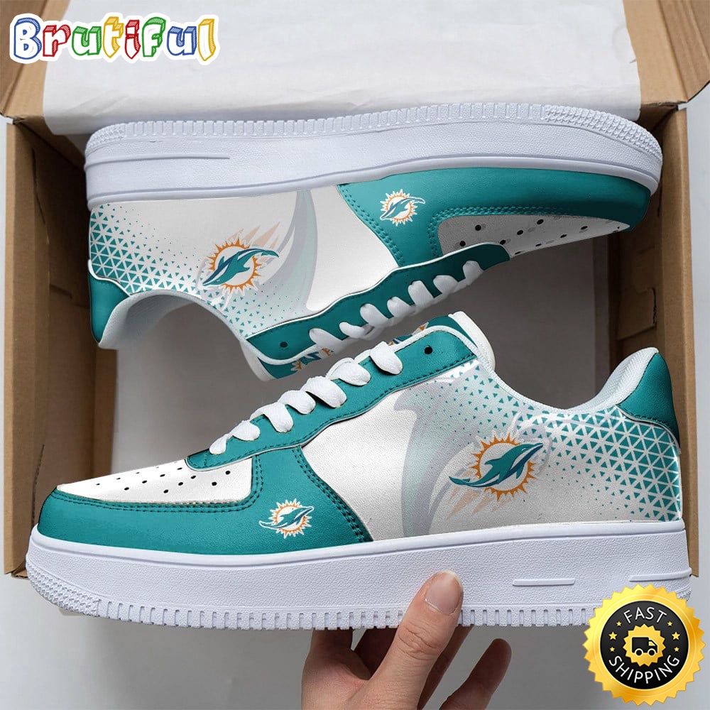 Sportswearmerch Miami Dolphins NFL Air Low-Top Sneakers Shoes For Men And Women