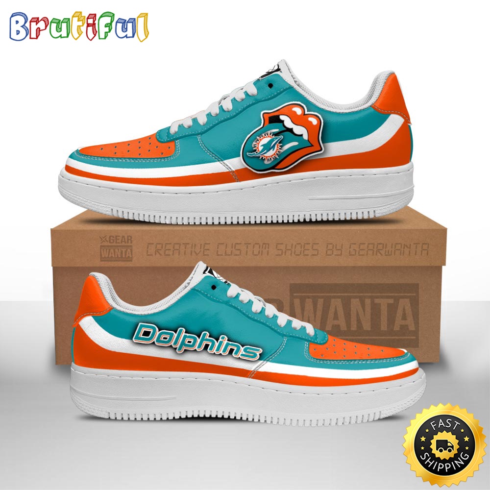 Sportswearmerch Miami Dolphins NFL Air Low-Top Sneakers Shoes For Men And Women