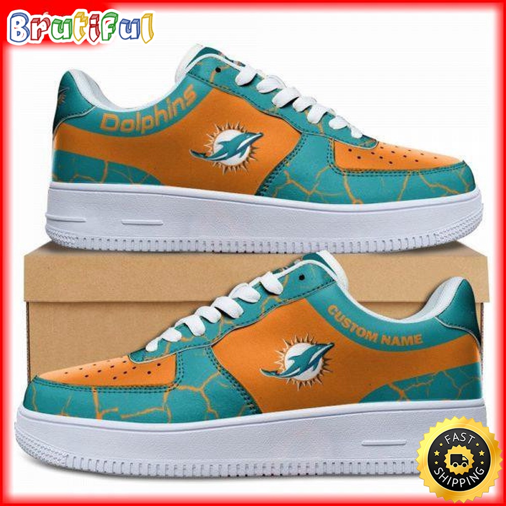 Sportswearmerch Miami Dolphins NFL Air Low-Top Sneakers Shoes For Men And Women