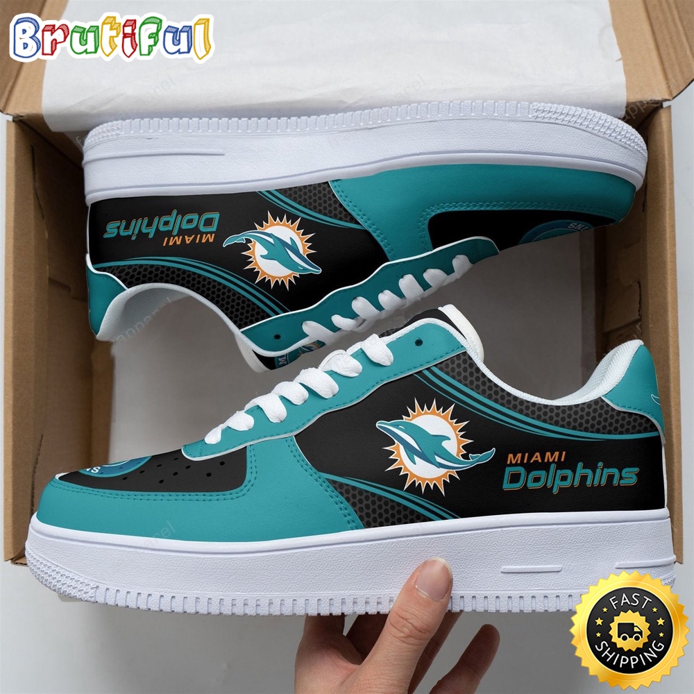 Sportswearmerch Miami Dolphins NFL Air Low-Top Sneakers Shoes For Men And Women