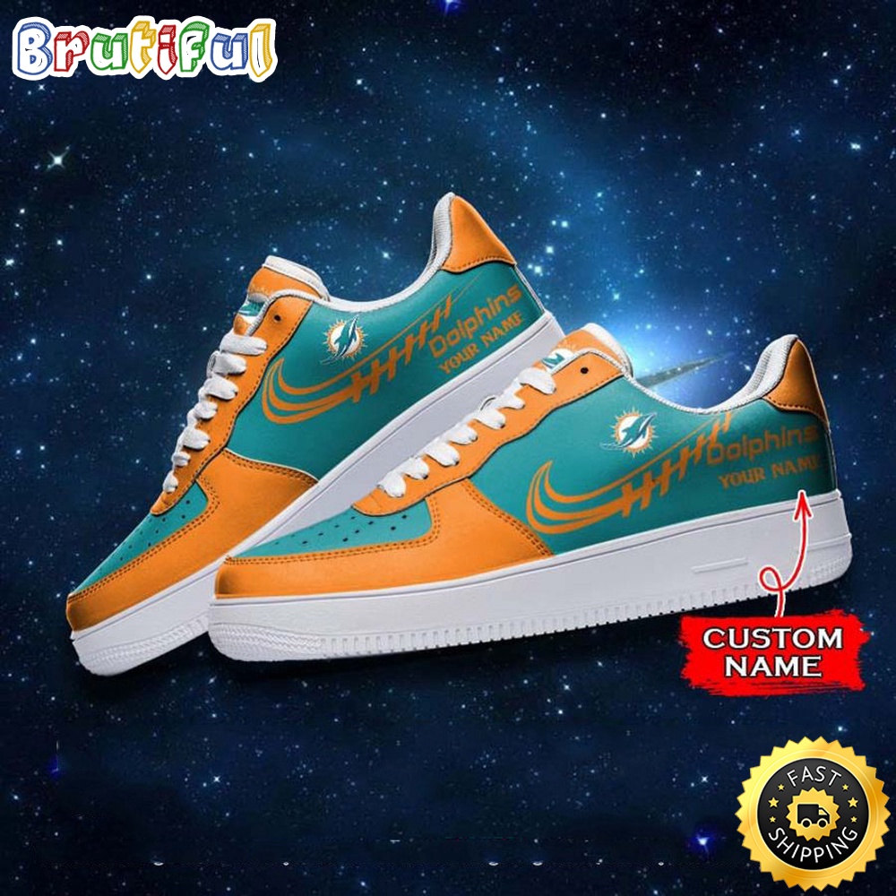 Sportswearmerch Miami Dolphins NFL Air Low-Top Sneakers Shoes For Men And Women