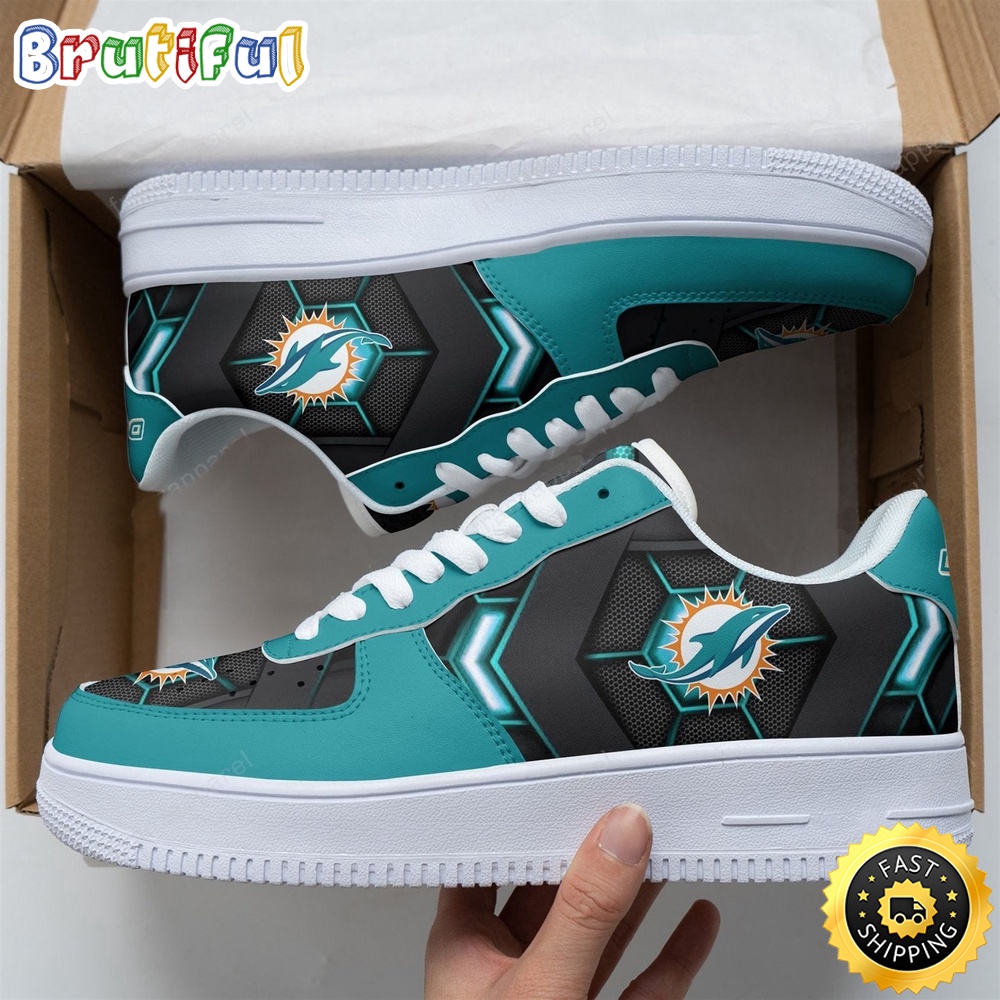Sportswearmerch Miami Dolphins NFL Air Low-Top Sneakers Shoes For Men And Women