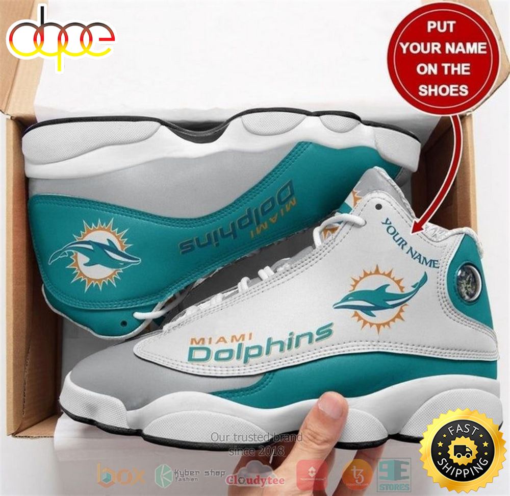 Sportswearmerch Miami Dolphins NFL AJ13 Sneakers Shoes For Men And Women
