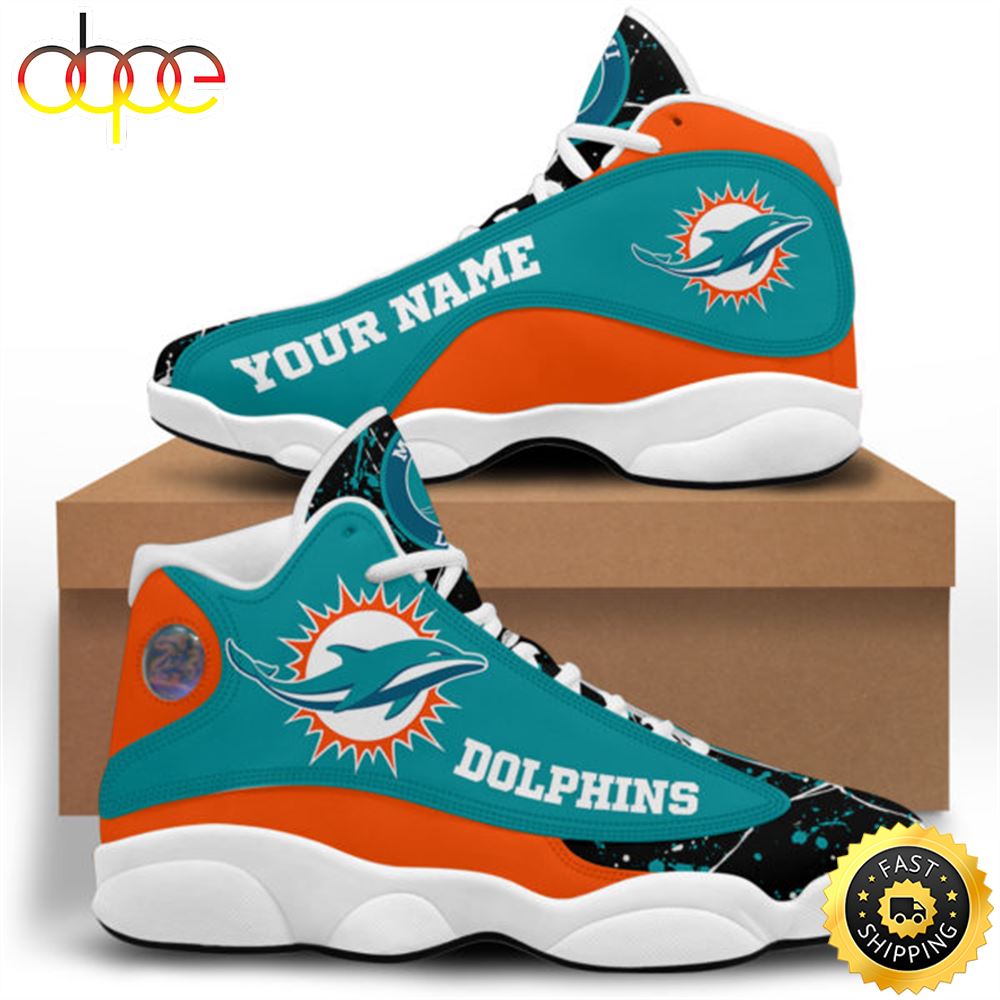 Sportswearmerch Miami Dolphins NFL AJ13 Sneakers Shoes For Men And Women