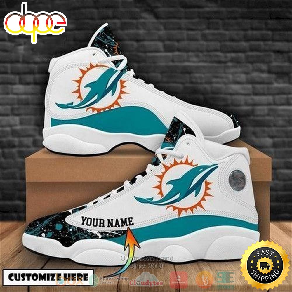 Sportswearmerch Miami Dolphins NFL AJ13 Sneakers Shoes For Men And Women