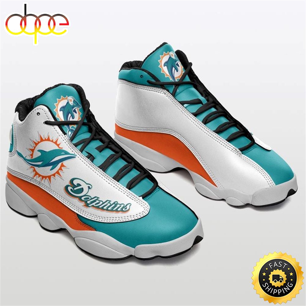 Sportswearmerch Miami Dolphins NFL AJ13 Sneakers Shoes For Men And Women