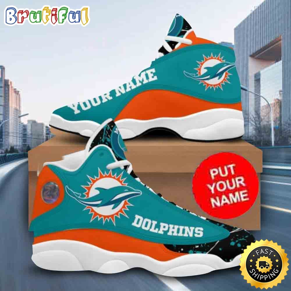 Sportswearmerch Miami Dolphins NFL AJ13 Sneakers Shoes For Men And Women