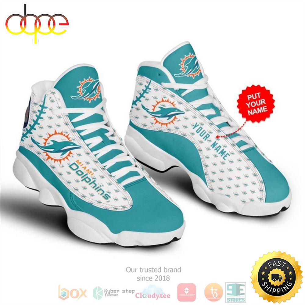 Sportswearmerch Miami Dolphins NFL AJ13 Sneakers Shoes For Men And Women
