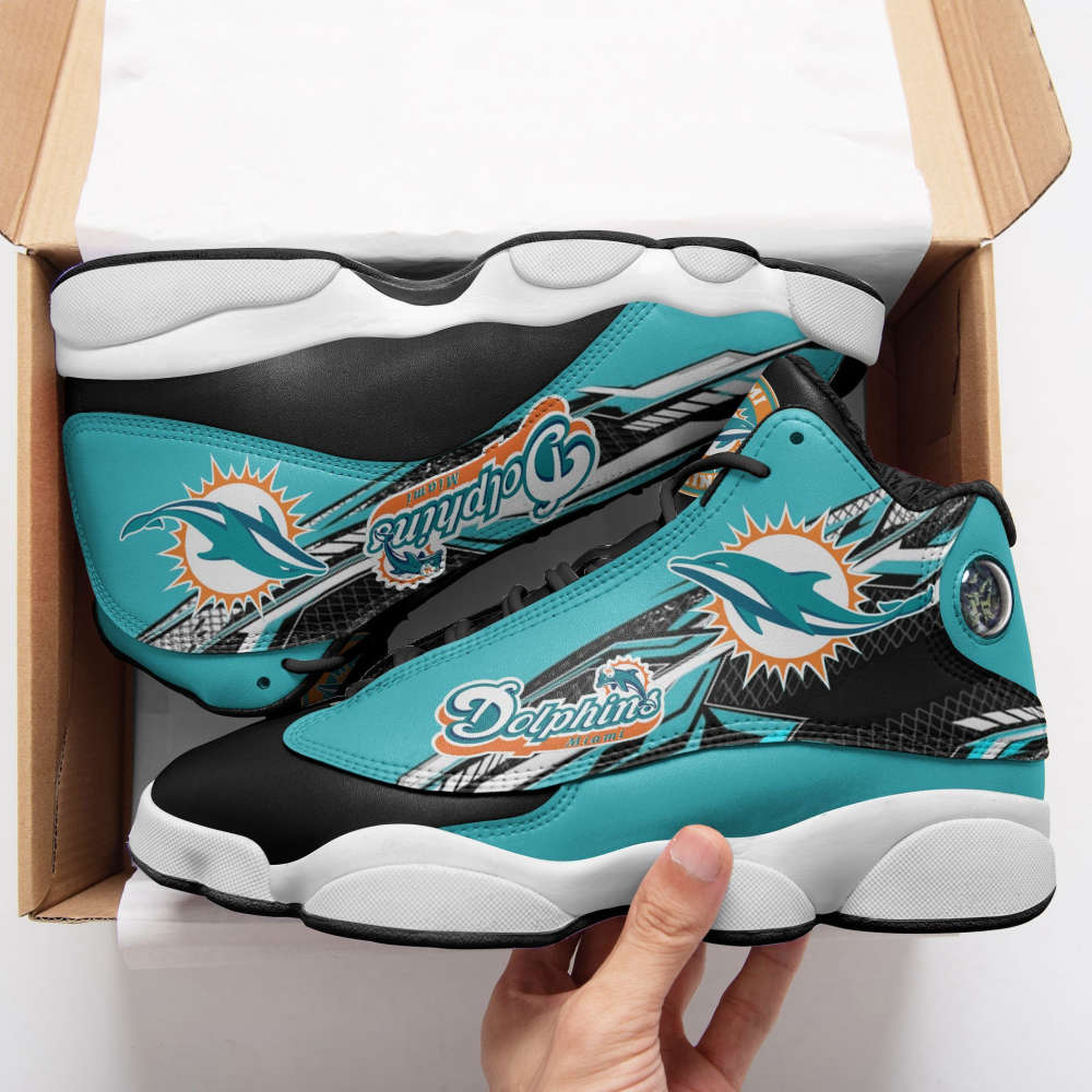 Sportswearmerch Miami Dolphins NFL AJ13 Sneakers Shoes For Men And Women