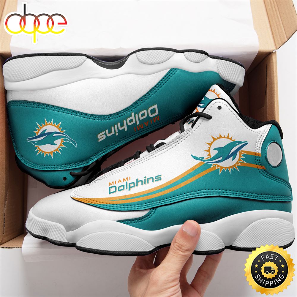 Sportswearmerch Miami Dolphins NFL AJ13 Sneakers Shoes For Men And Women