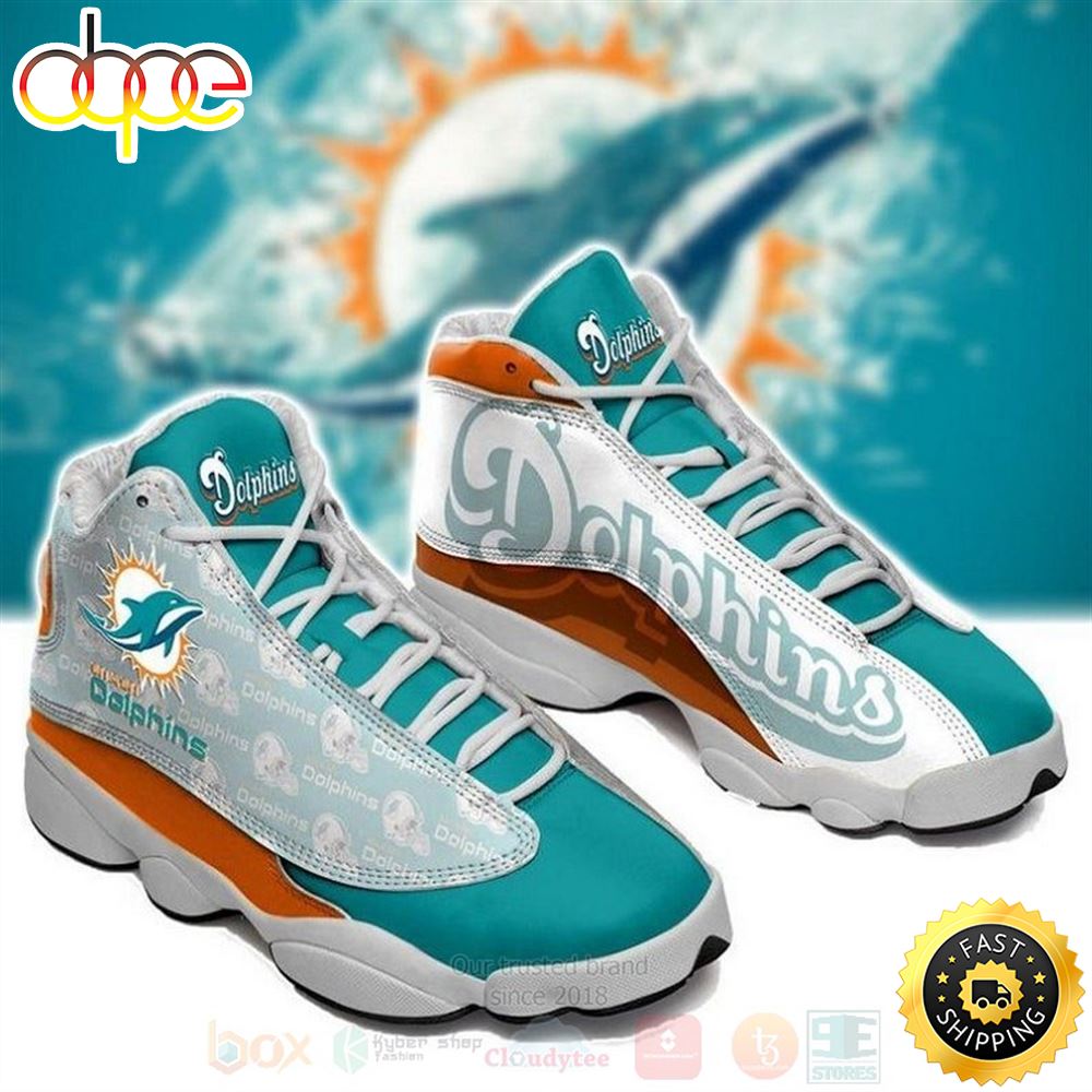 Sportswearmerch Miami Dolphins NFL AJ13 Sneakers Shoes For Men And Women
