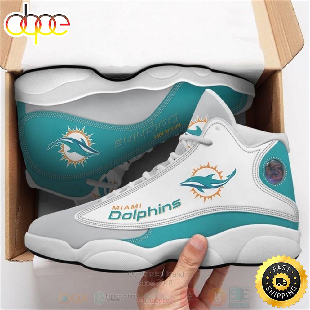 Sportswearmerch Miami Dolphins NFL AJ13 Sneakers Shoes For Men And Women