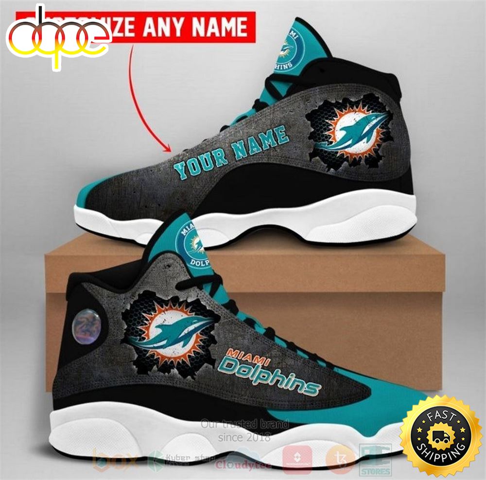 Sportswearmerch Miami Dolphins NFL AJ13 Sneakers Shoes For Men And Women