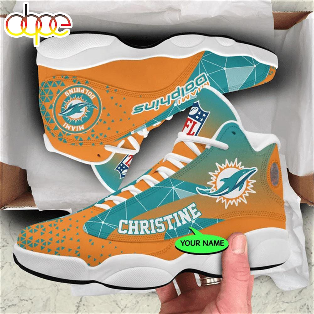 Sportswearmerch Miami Dolphins NFL AJ13 Sneakers Shoes For Men And Women