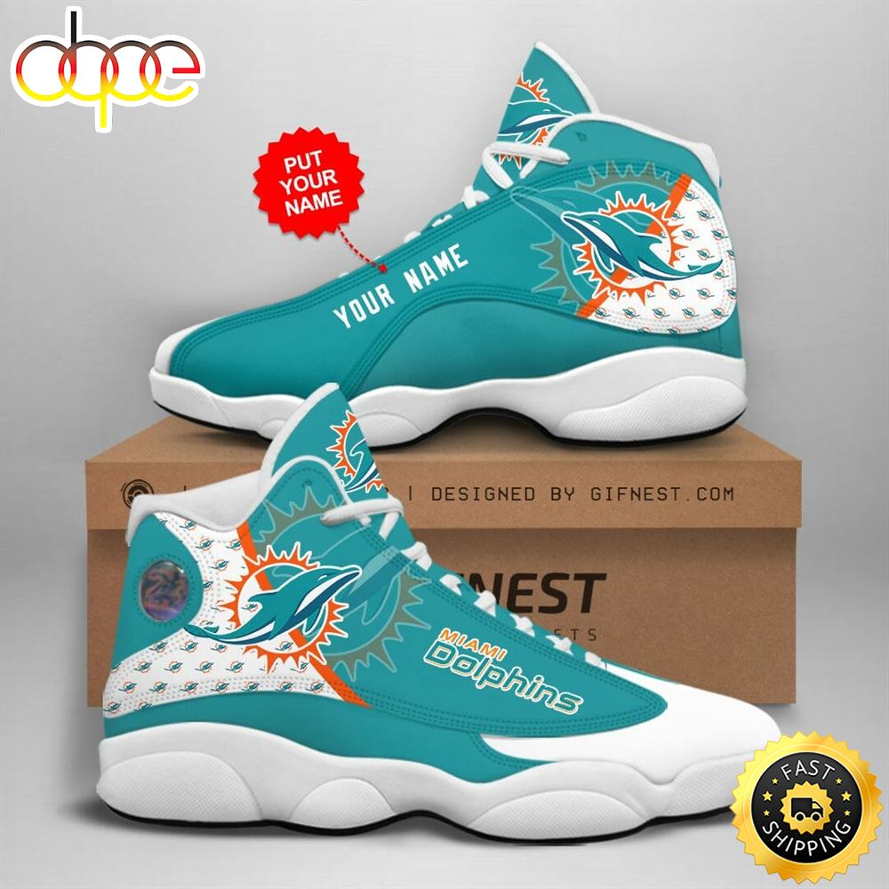 Sportswearmerch Miami Dolphins NFL AJ13 Sneakers Shoes For Men And Women