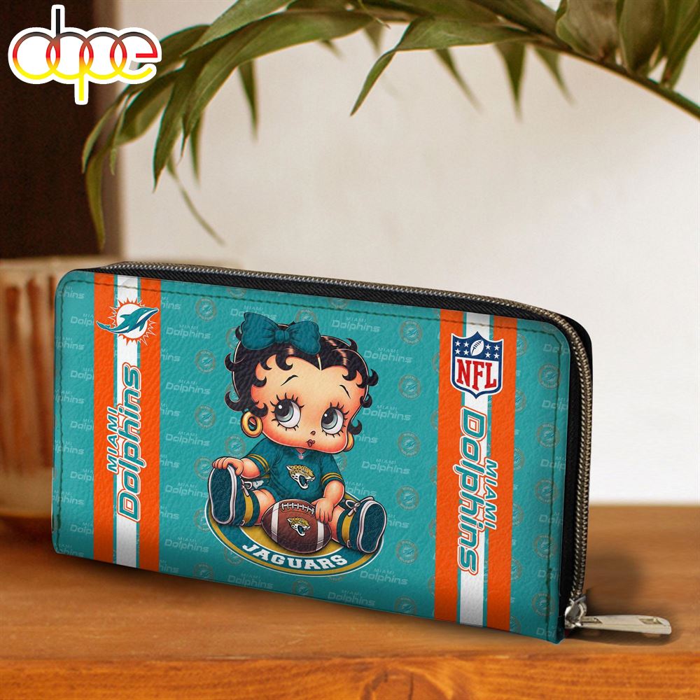 Sportswearmerch Miami Dolphins NFL Betty Boop Clutch Pure For Fan