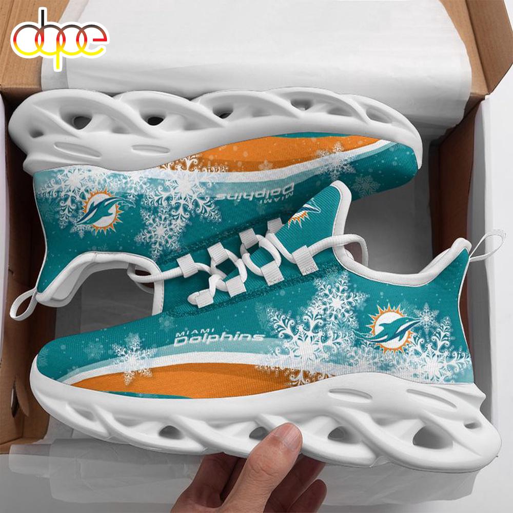 Sportswearmerch Miami Dolphins NFL Christmas Snow Max Soul Shoes Sneakers For Men And Women