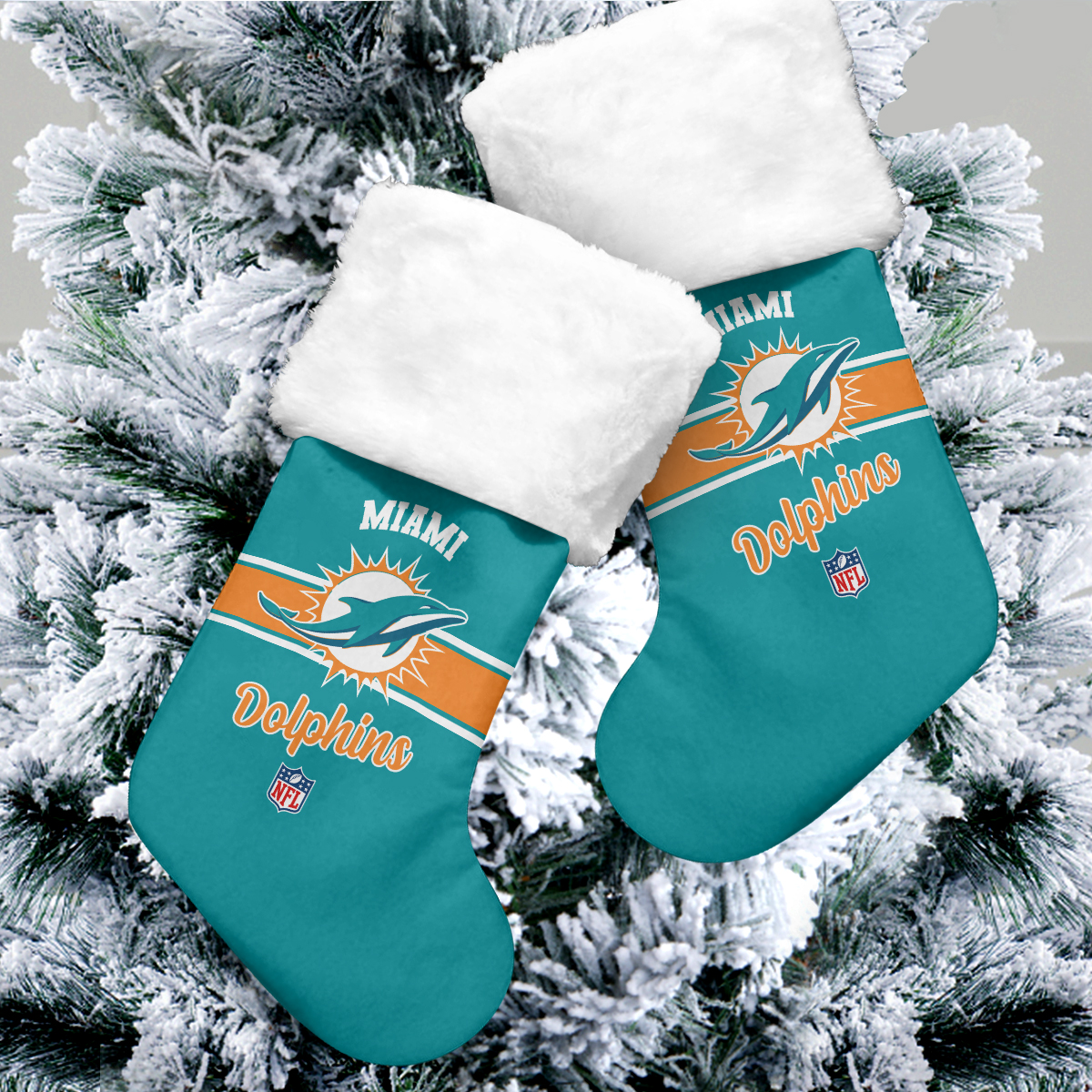 Sportswearmerch Miami Dolphins NFL Christmas Socks For Fan