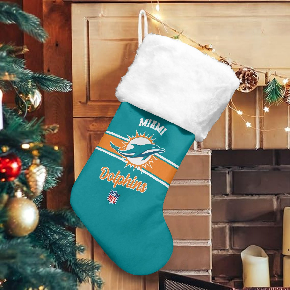 Sportswearmerch Miami Dolphins NFL Christmas Socks For Fan