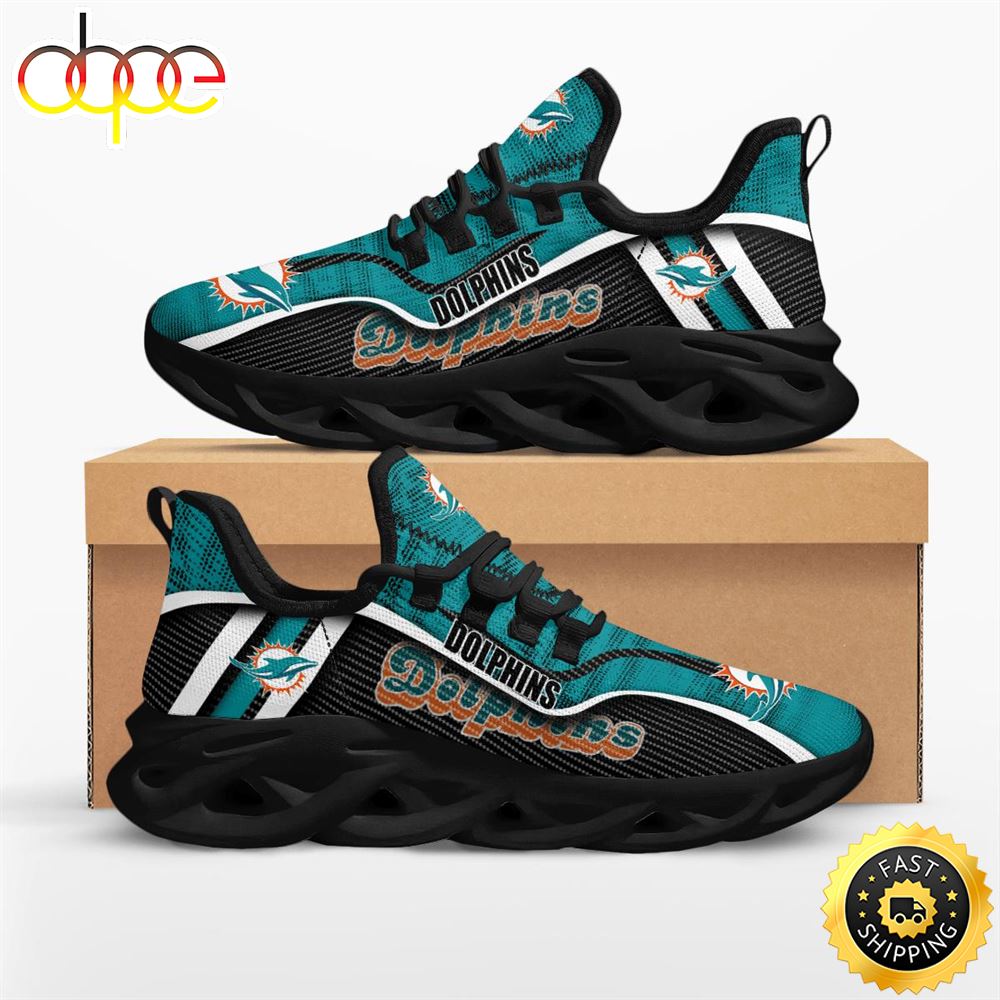 Sportswearmerch Miami Dolphins NFL Jumpstart Max Soul Shoes Sneakers For Men And Women